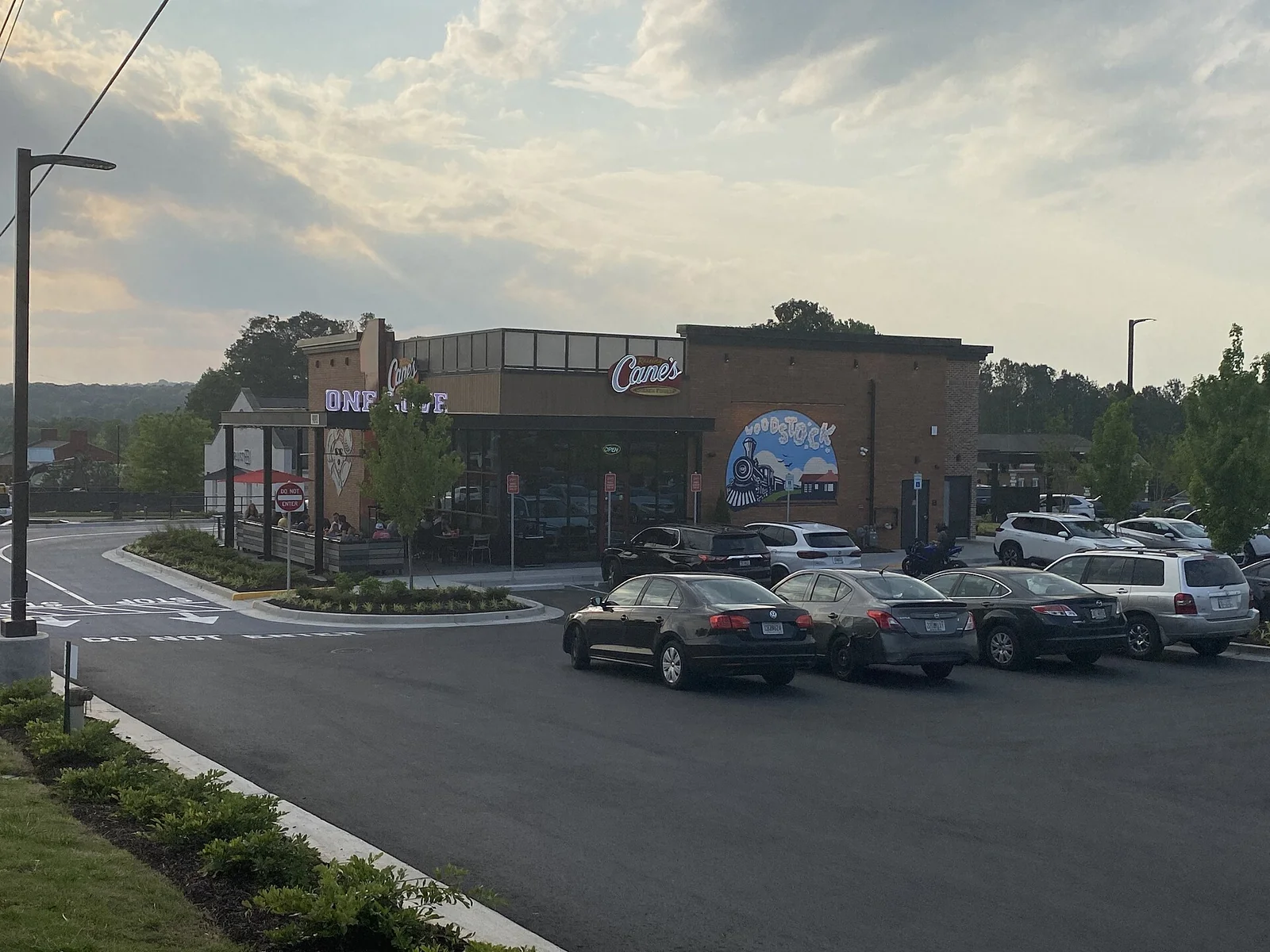A Raising Cane's restaurant in Woodstock