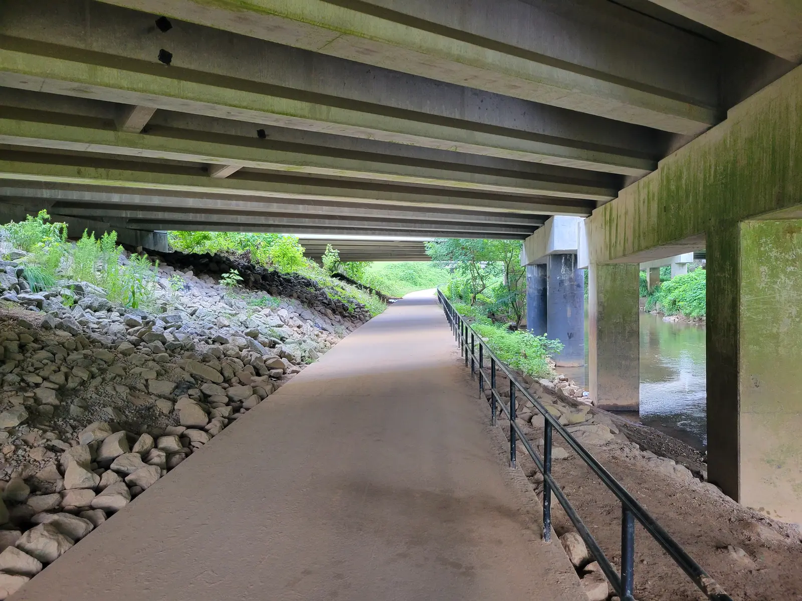 The Towne Lake Pass path under I-575 in Woodstock, about half a mile from Woodstock Middle School