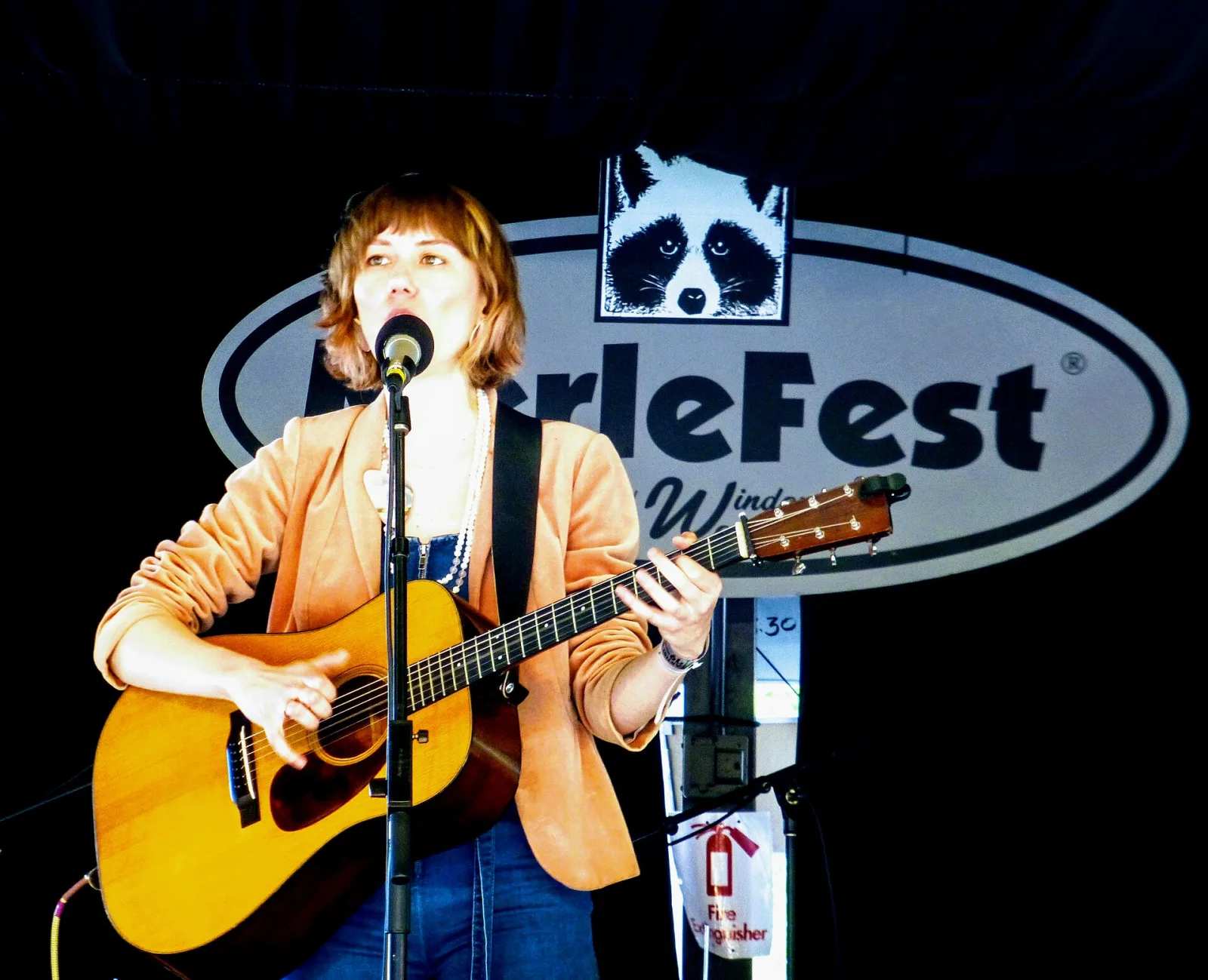 Molly Tuttle performing at MerleFest in Wilkesboro, N.C.; she plays the Woodstock Arts Event Green on Saturday